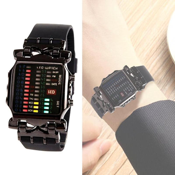 Binary Electronic Watch Cool Colorful Lantern Watch