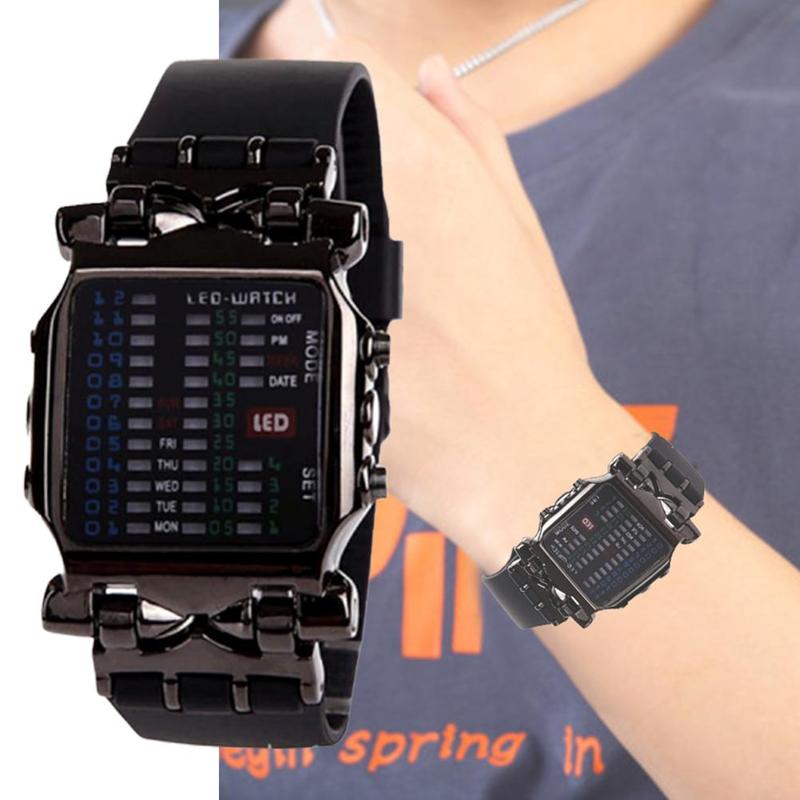 Binary Electronic Watch Cool Colorful Lantern Watch