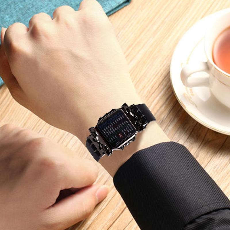 Binary Electronic Watch Cool Colorful Lantern Watch