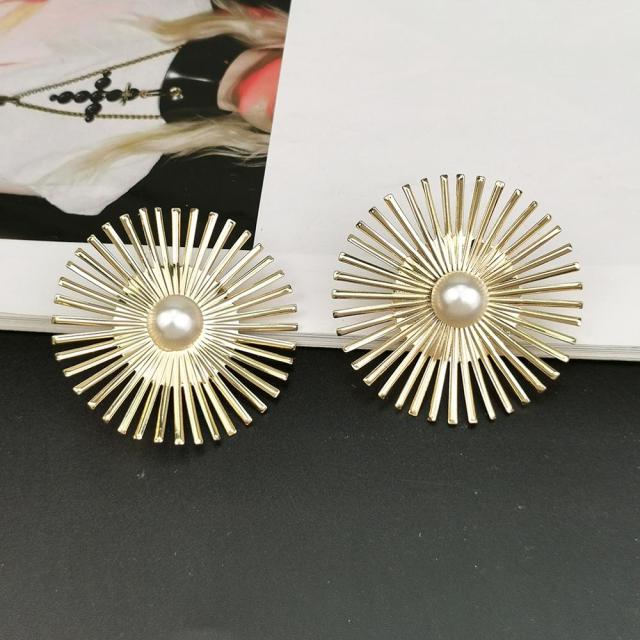 Sunflower Metal Stud Earrings For Women