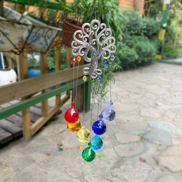 7 Styles Chakra Tree of Life Suncatcher Rainbow Maker Crystal Prisms