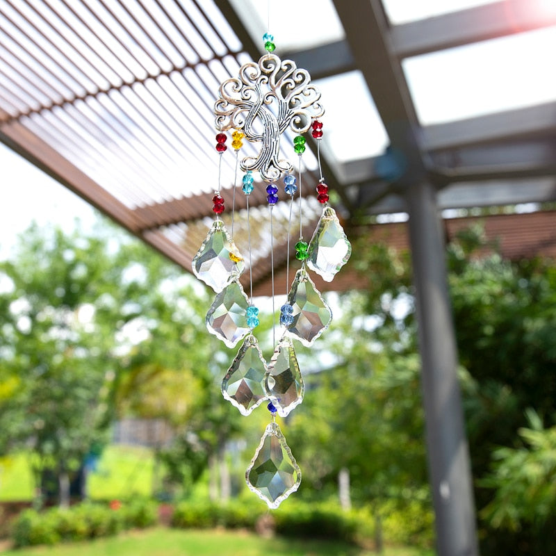7 Styles Chakra Tree of Life Suncatcher Rainbow Maker Crystal Prisms