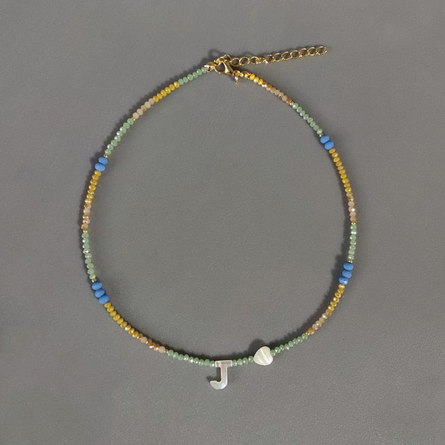 Handmade colorful crystal beads necklace