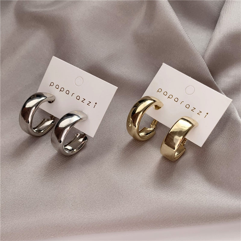 Minimalist Large Circle Geometric Round Big Hoop Earrings for Women