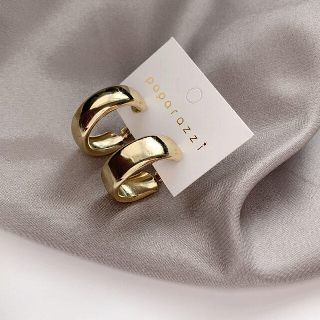 Minimalist Large Circle Geometric Round Big Hoop Earrings for Women