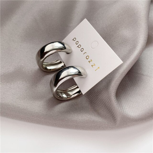 Minimalist Large Circle Geometric Round Big Hoop Earrings for Women