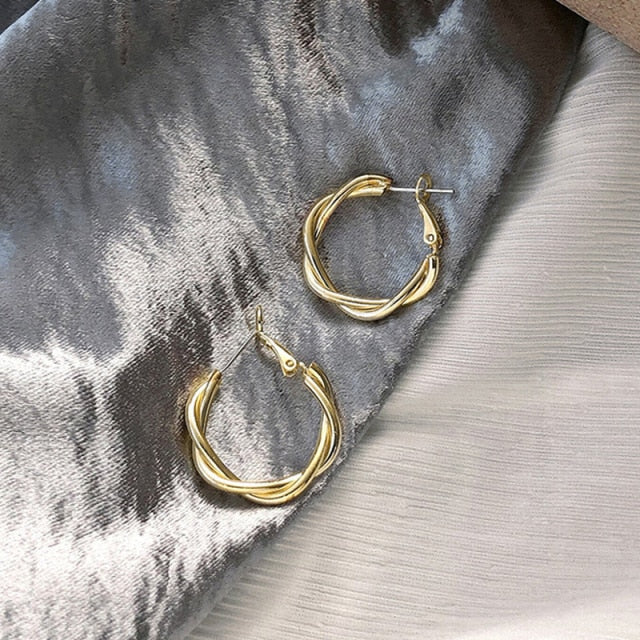 Minimalist Large Circle Geometric Round Big Hoop Earrings for Women