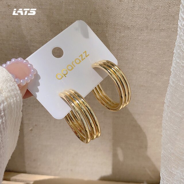 Minimalist Large Circle Geometric Round Big Hoop Earrings for Women