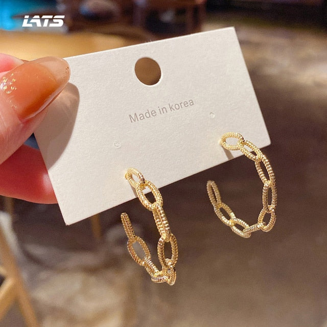 Minimalist Large Circle Geometric Round Big Hoop Earrings for Women