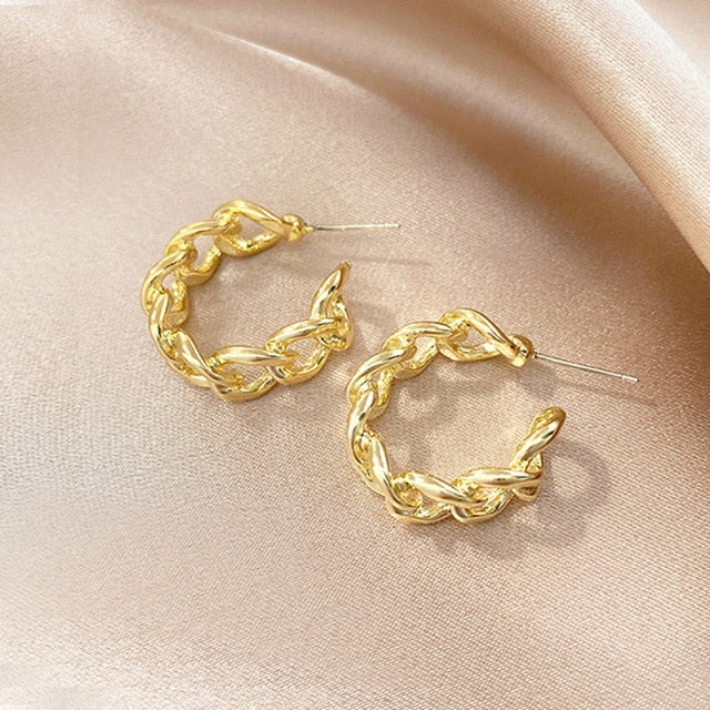 Minimalist Large Circle Geometric Round Big Hoop Earrings for Women