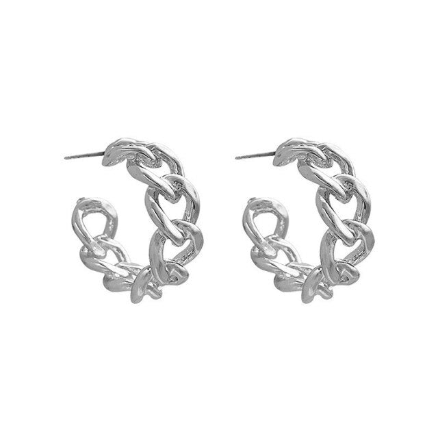Minimalist Large Circle Geometric Round Big Hoop Earrings for Women