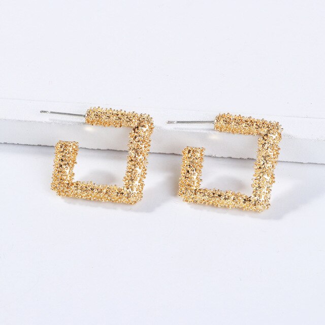 Minimalist Large Circle Geometric Round Big Hoop Earrings for Women