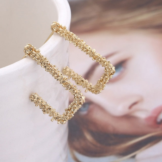 Minimalist Large Circle Geometric Round Big Hoop Earrings for Women