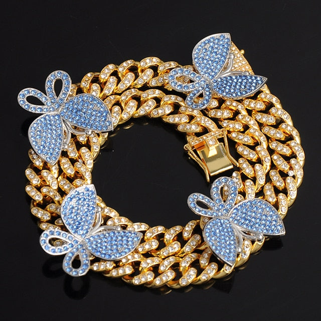 Gold Necklace +Watch+Bracelet Hip Hop Miami