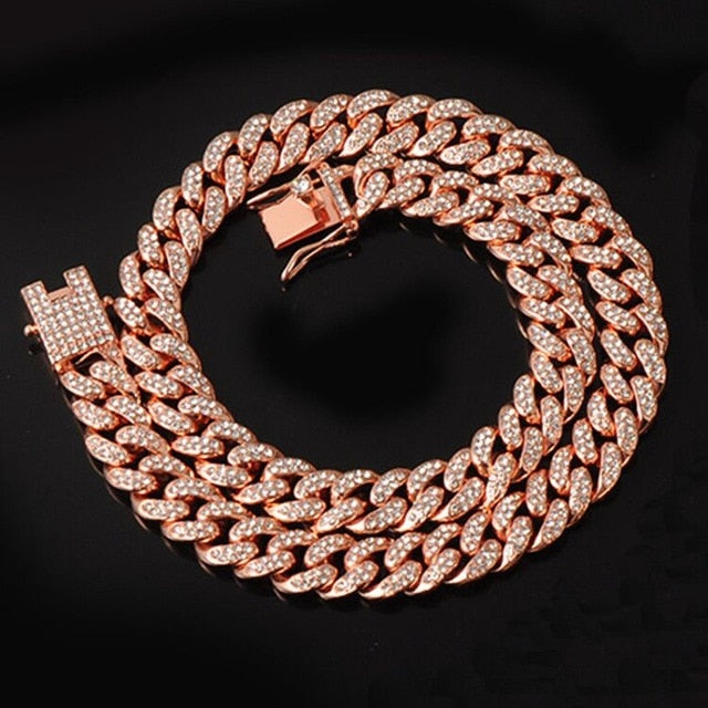 Gold Necklace +Watch+Bracelet Hip Hop Miami