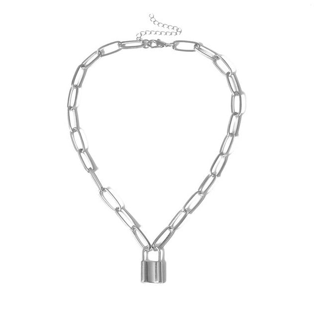 Lock Pendants Punk Necklaces