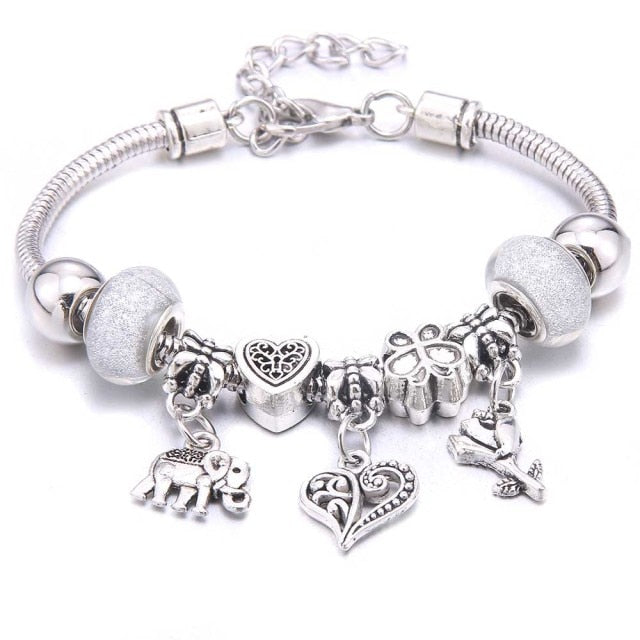 white butterfly Crown Beads Bracelets Brands Bracelets