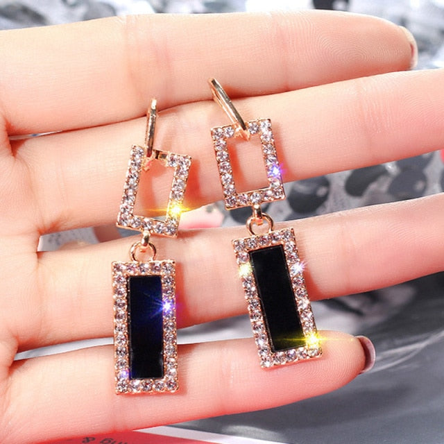 Fashion Oversized Hollow Round Alloy Drop Earrings