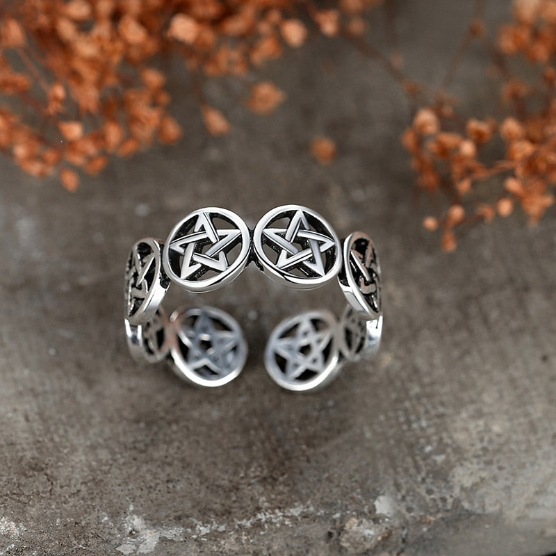 Adjustable Thai Silver Color Finger Ring