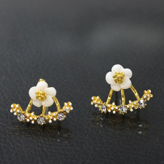 New Cute Small Daisy Flowers Stud Earrings