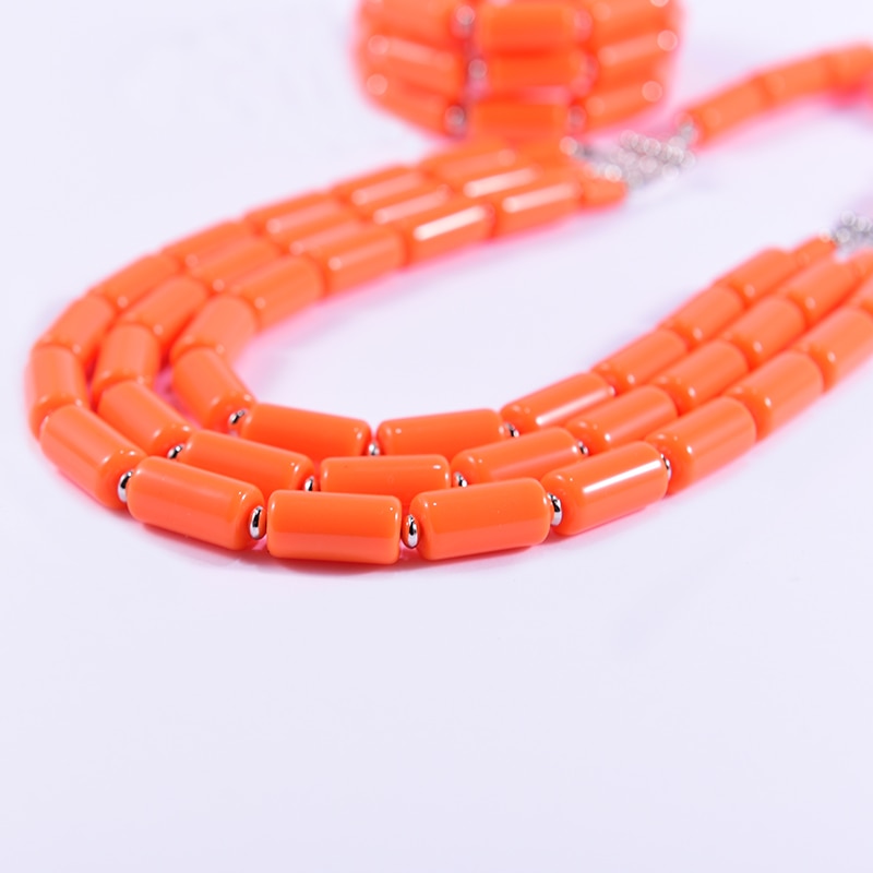 Bib Beads Necklace Earring Bracelet Sets