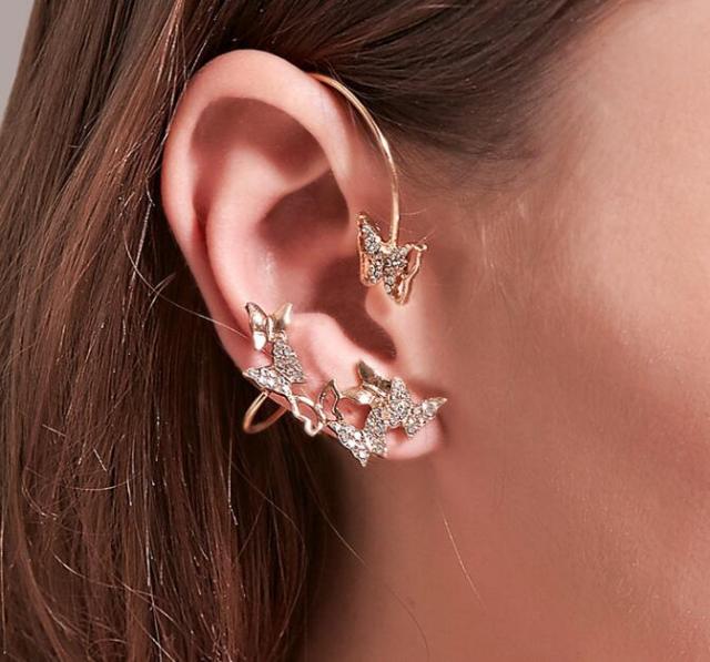Bohemian Water Drop Crystal Rhinestone Elip Earrings