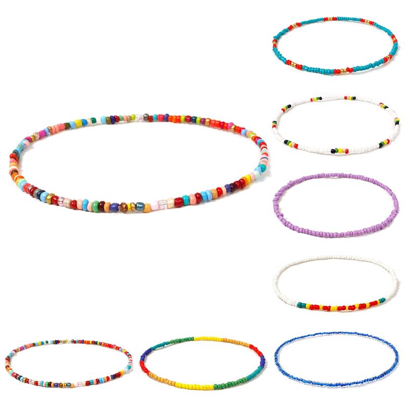 Bohemian Style Bead Decor Necklace