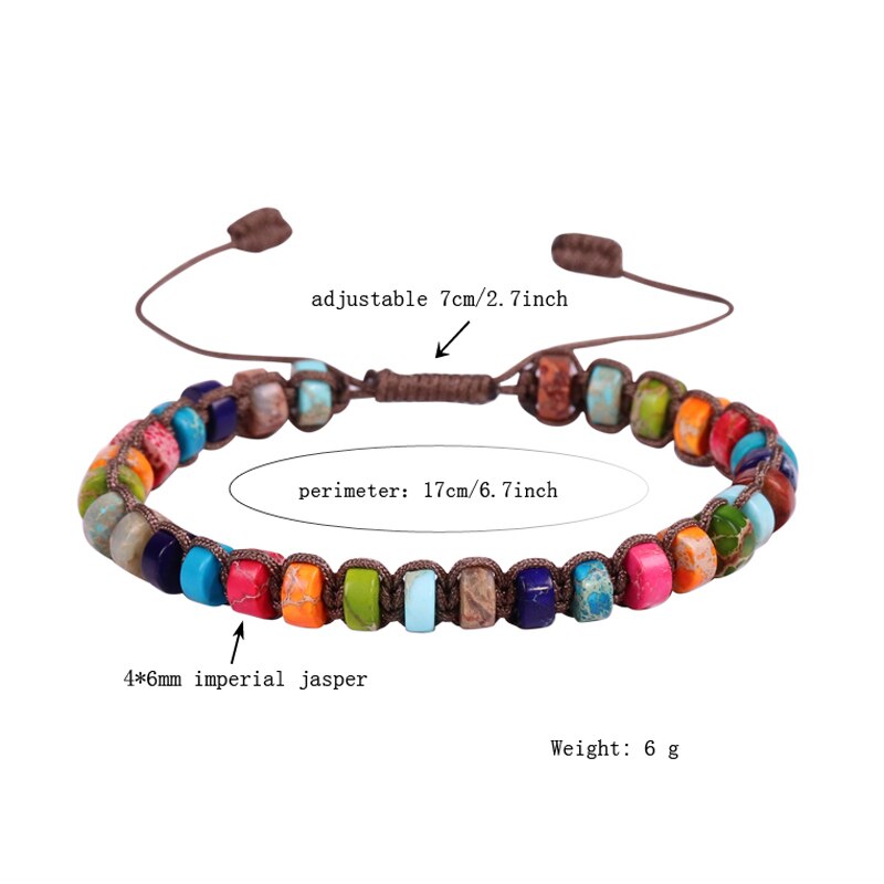 Handmade Multi-layer Natural Stone Beaded Bangle
