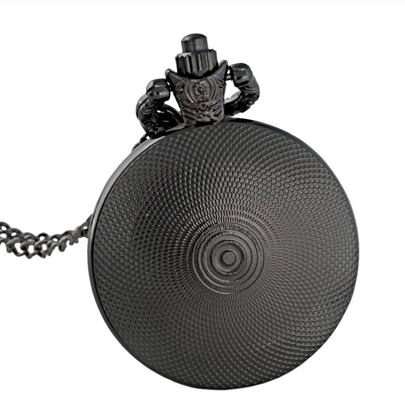 Black Mason Quartz Pocket Watch Pendant Clock Watch