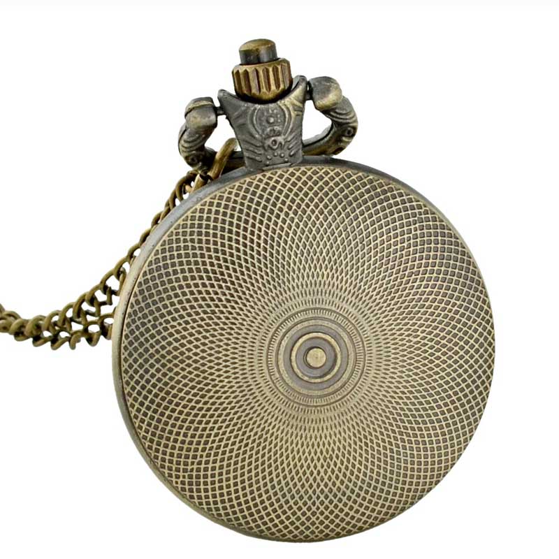 Black Mason Quartz Pocket Watch Pendant Clock Watch