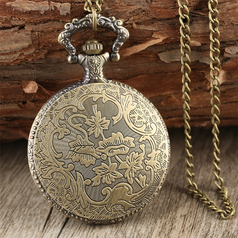 Cute  Pocket Watch for Children Pendant Necklace Chain Quartz Pocket Clock Gifts