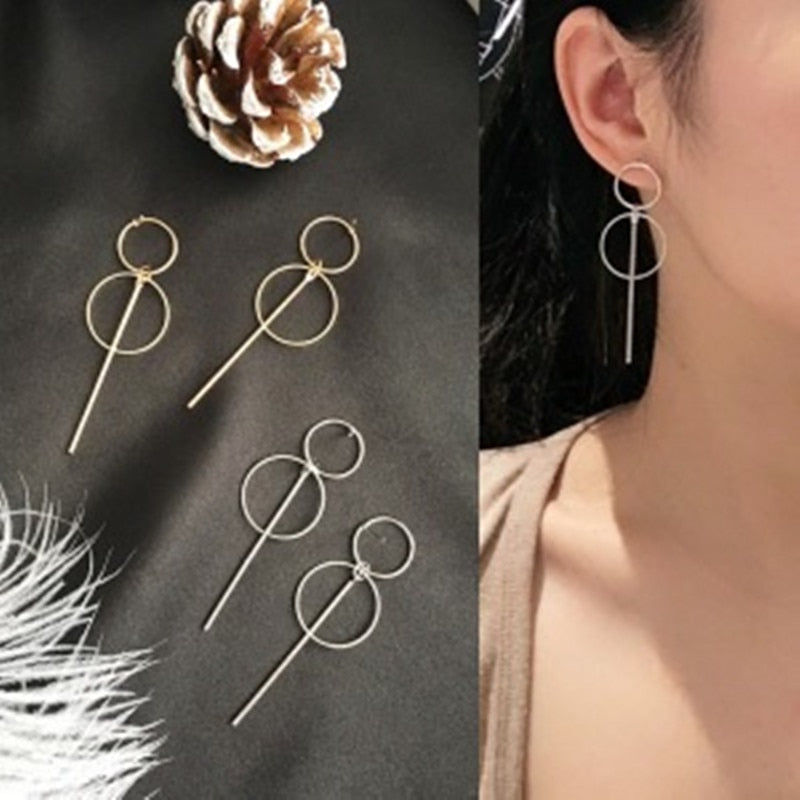 NEW Gold Metal Tassel Earrings for Women