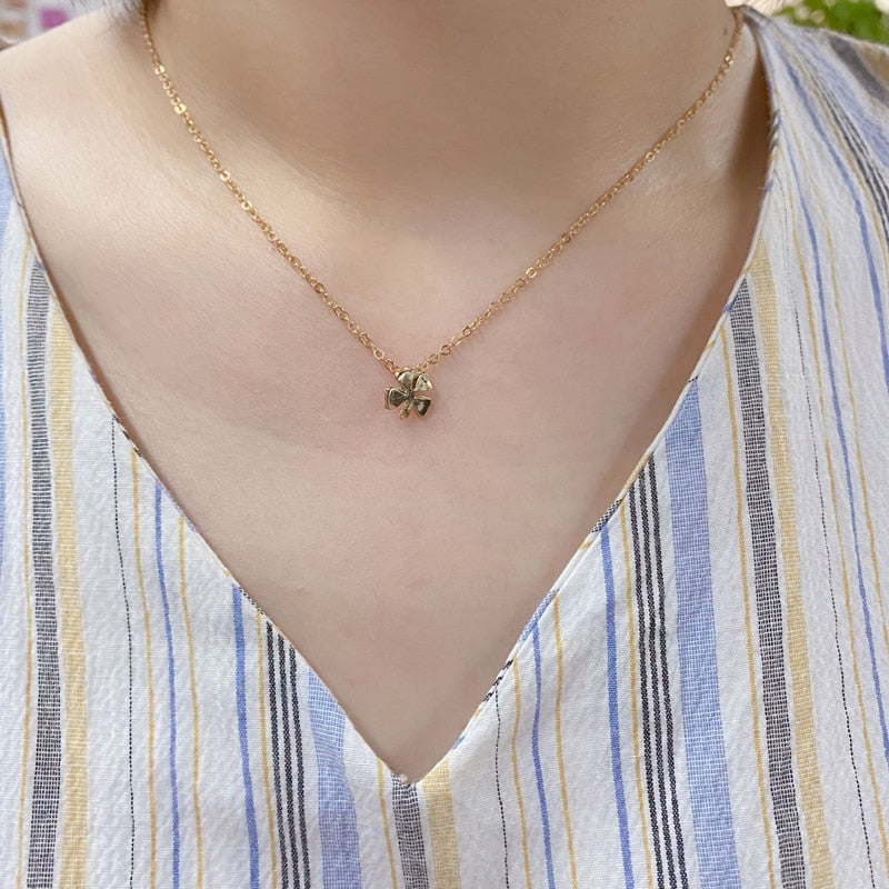 Clover Unicorn Luck Pendant Necklaces