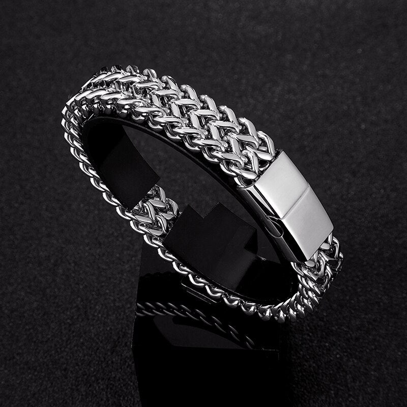 Punk Motorcycle Accessories Magnetic Clasp Bracelets