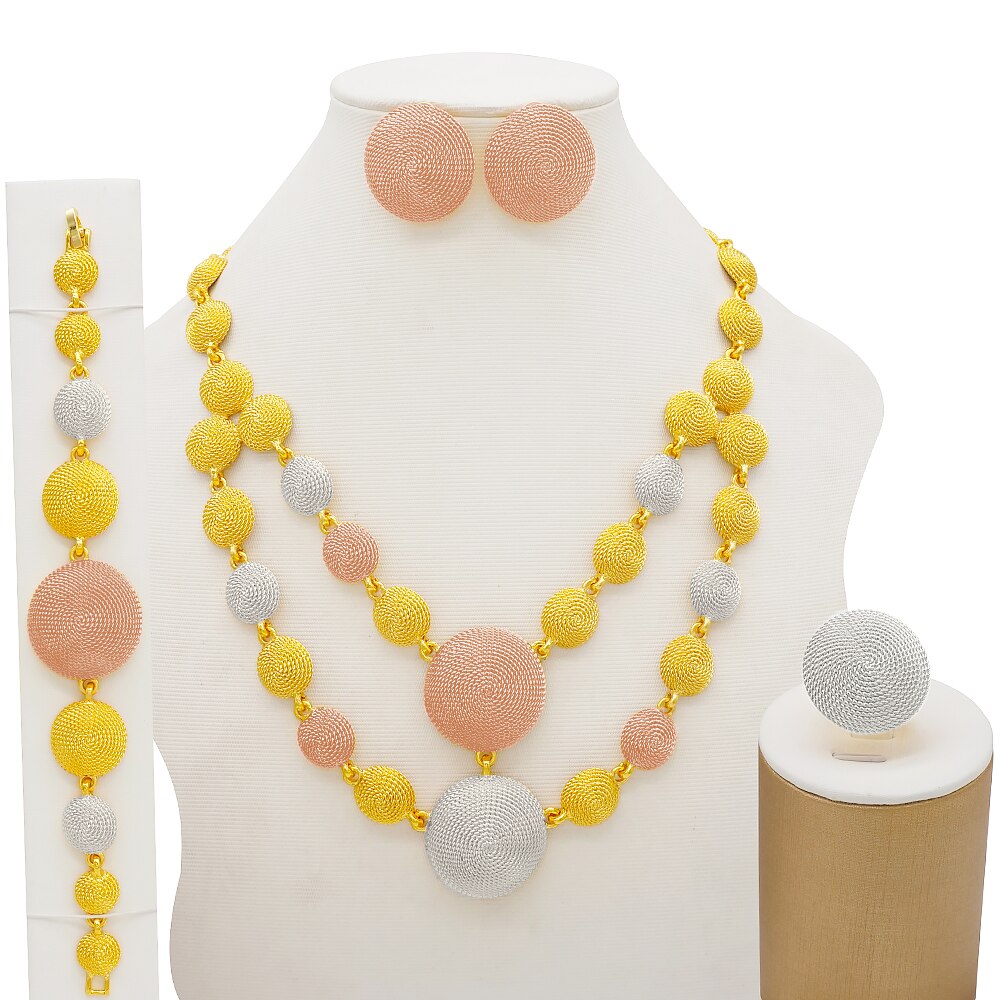 African Bridal  Necklace Bracelet earrings ring set