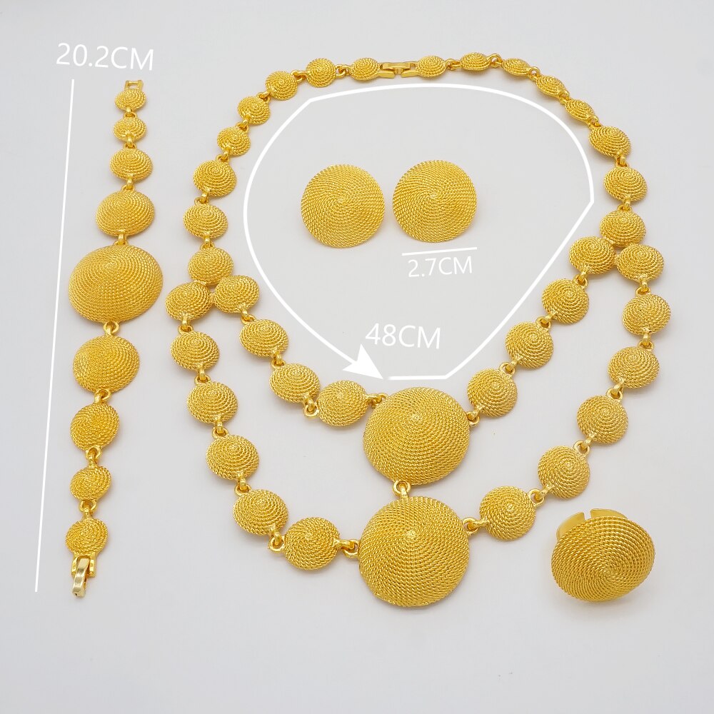 African Bridal  Necklace Bracelet earrings ring set