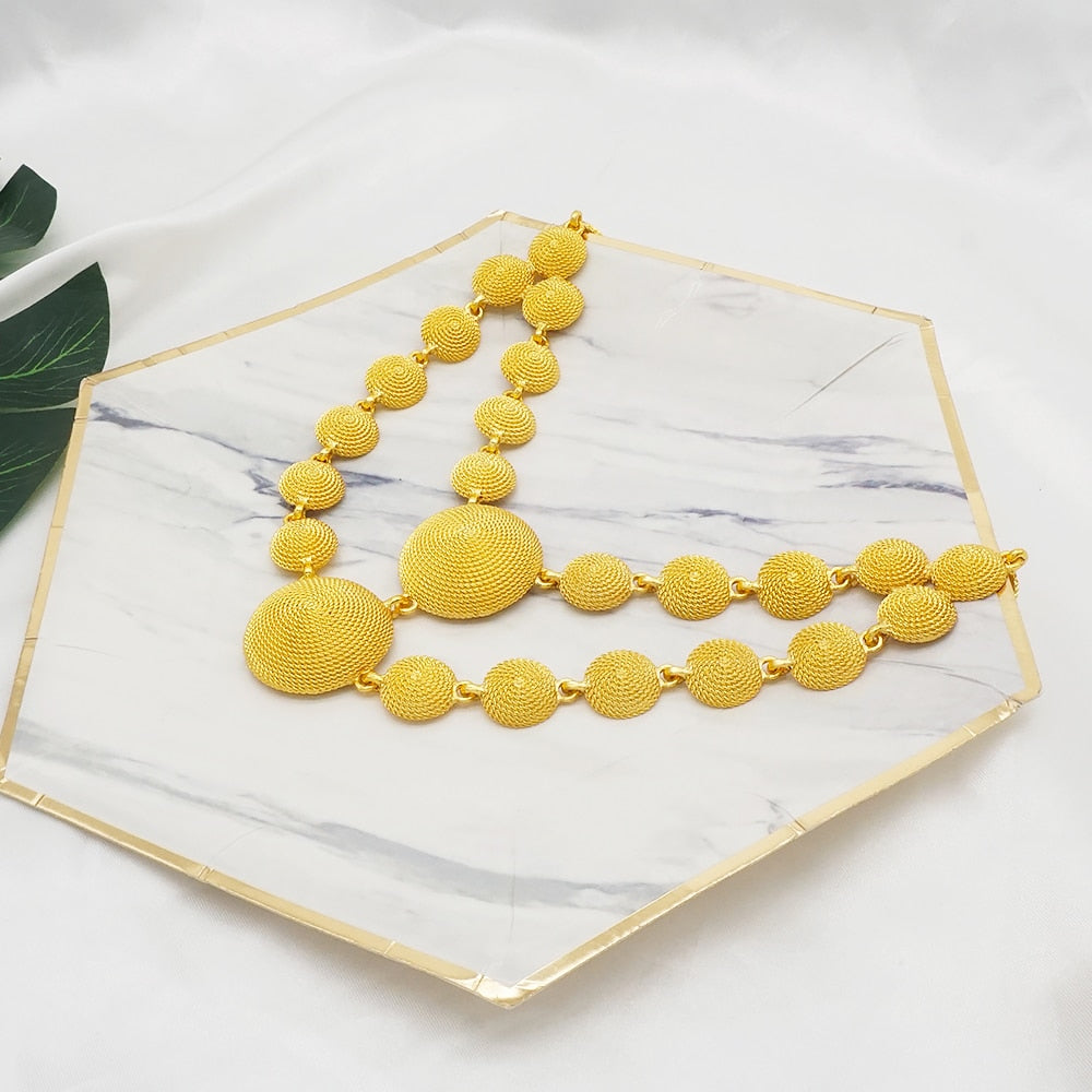 African Bridal  Necklace Bracelet earrings ring set