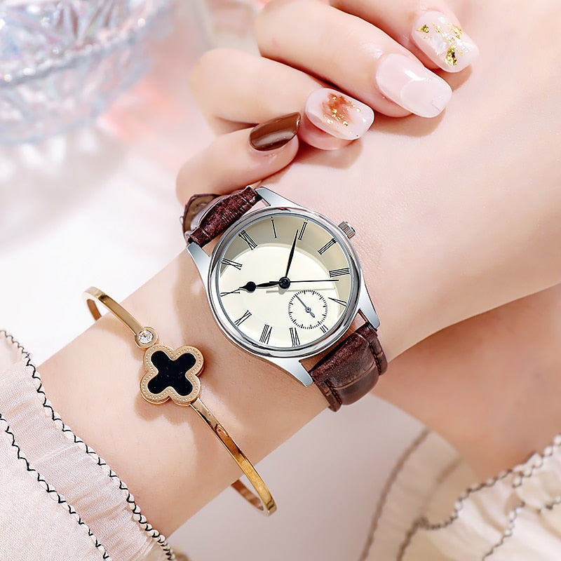 Classic Man Watches Crocodile Leather Strap Light