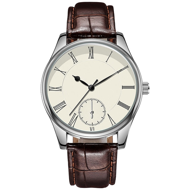 Classic Man Watches Crocodile Leather Strap Light