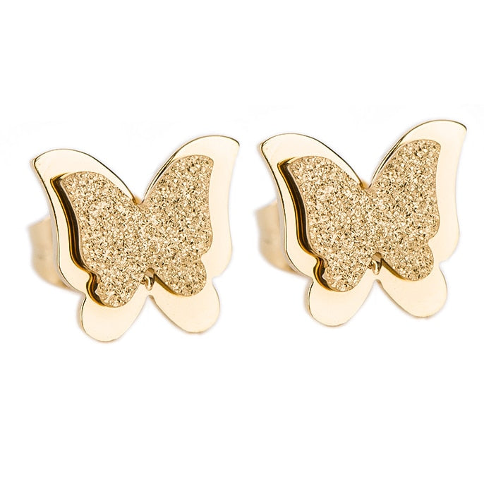 Romantic Butterfly Necklace + Earring Jewelry Sets
