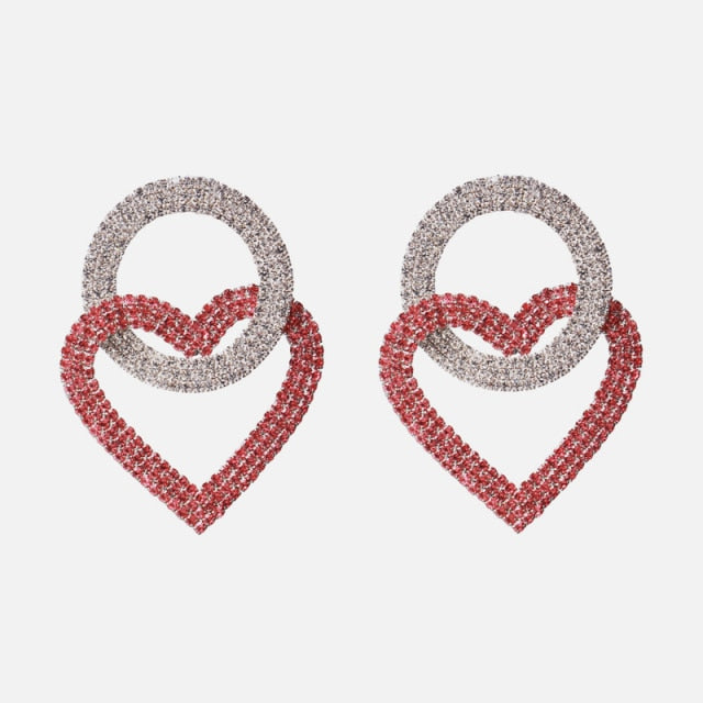 New Korea Fashion Pink Resin Beaded Drop Earrings