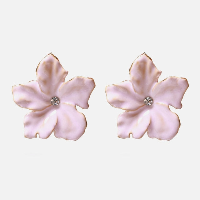 New Korea Fashion Pink Resin Beaded Drop Earrings