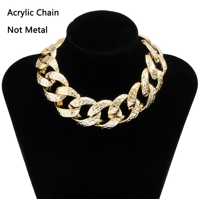Punk Lock Choker Necklace Pendant