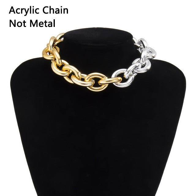Punk Lock Choker Necklace Pendant