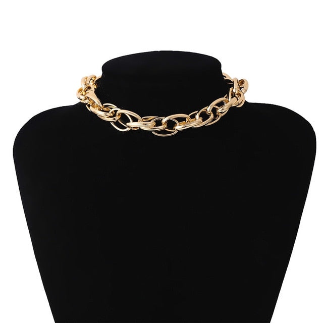 Punk Lock Choker Necklace Pendant