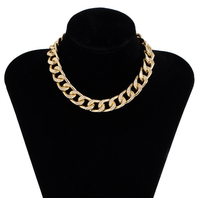 Punk Lock Choker Necklace Pendant