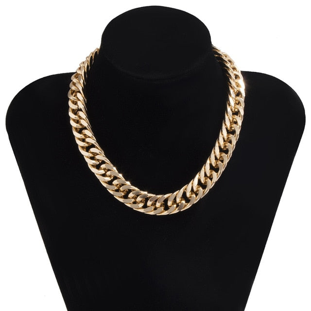 Punk Lock Choker Necklace Pendant