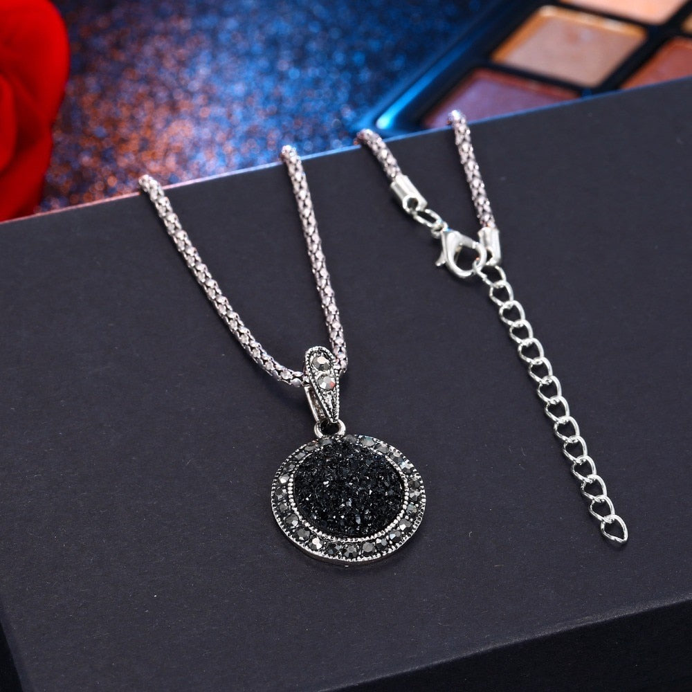 Vintage Crystal Round Jewelry for Women