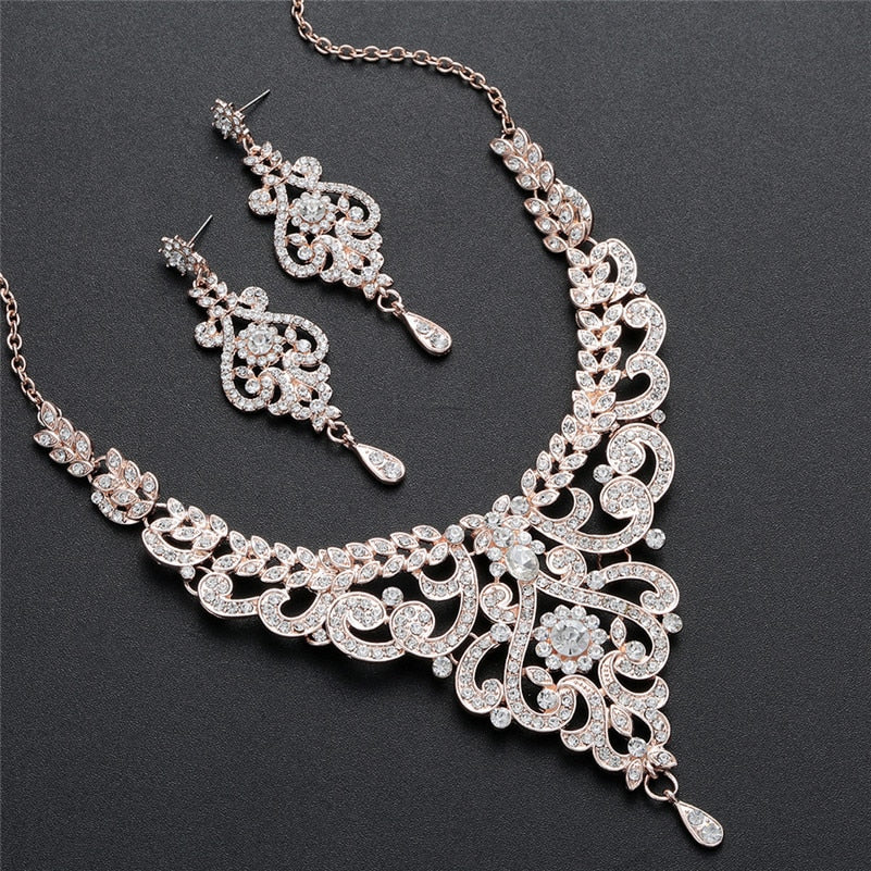 Jewelry Set Necklace and Drop Earrings 2pcs