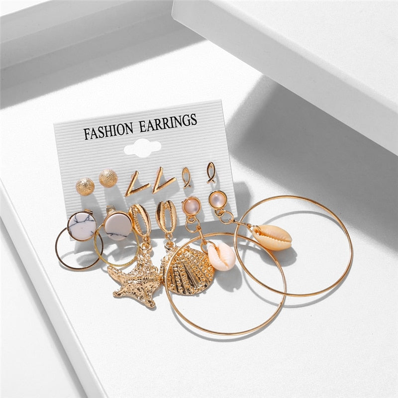 Vintage Tassel Acrylic Earrings For Women Bohemian Earrings Set